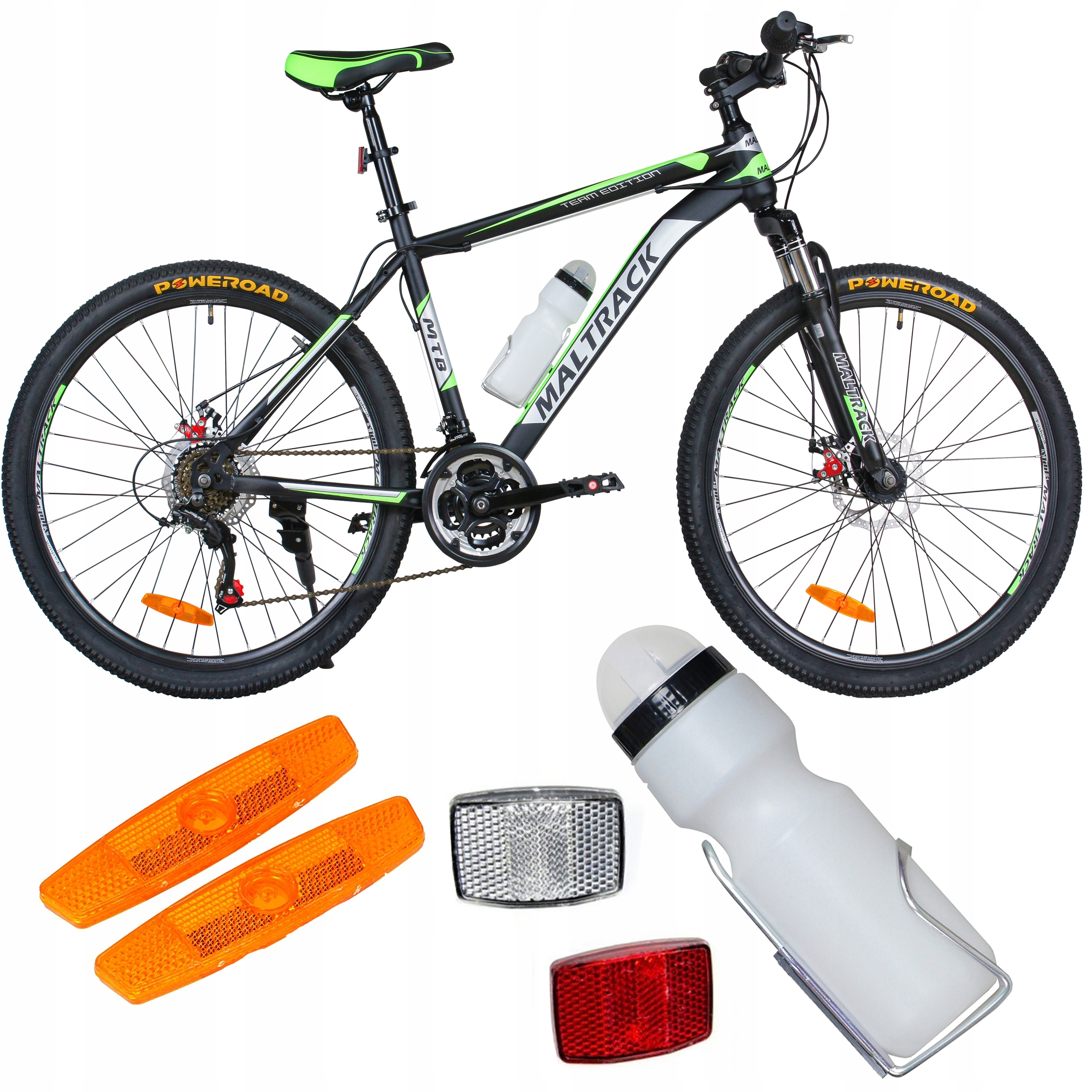 Horské Kolo Kola 26" Ocelový Rám 18,5" Shimano 18 Rychlostní Kotoučové Brzdy