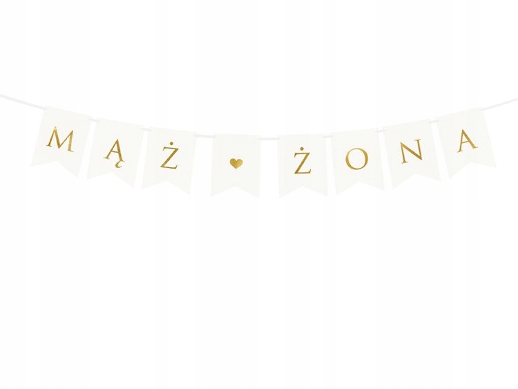 

Girlanda Baner Dekoracja Mąż Żona Ślub Wesele