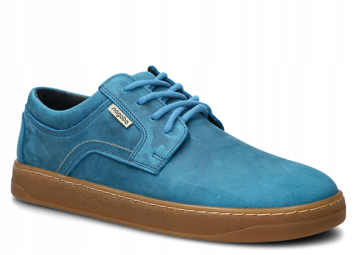 Pánské Kožené Polobotky Kobalt- Nagaba 476 Široké Nohy, Pohodlné 44