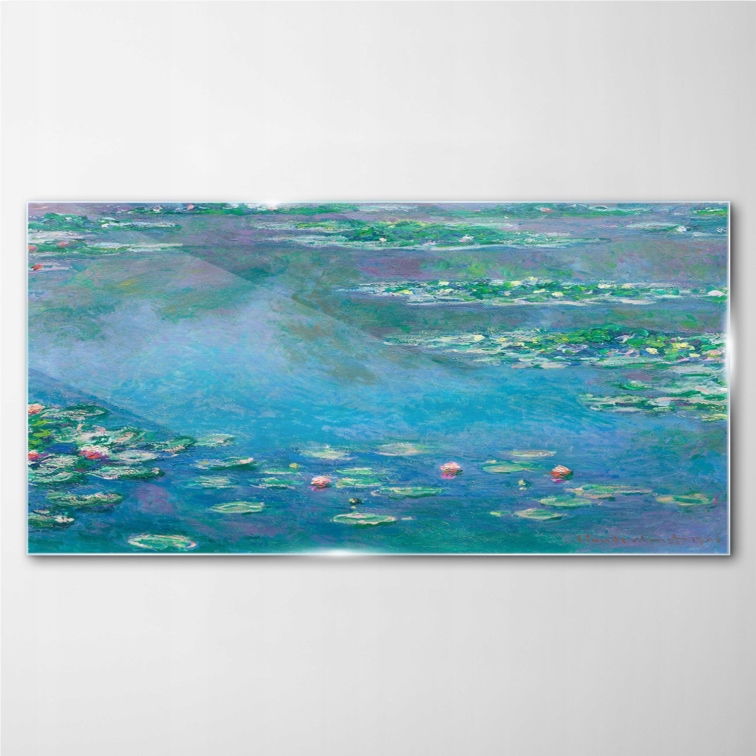 

Obraz z nadrukiem szklany Woda lilie Monet 140x70