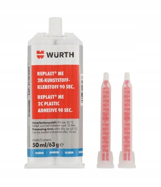 Klej do tworzyw sztucznych dwuskładnikowy 90s Wurth Replast Me 50ml