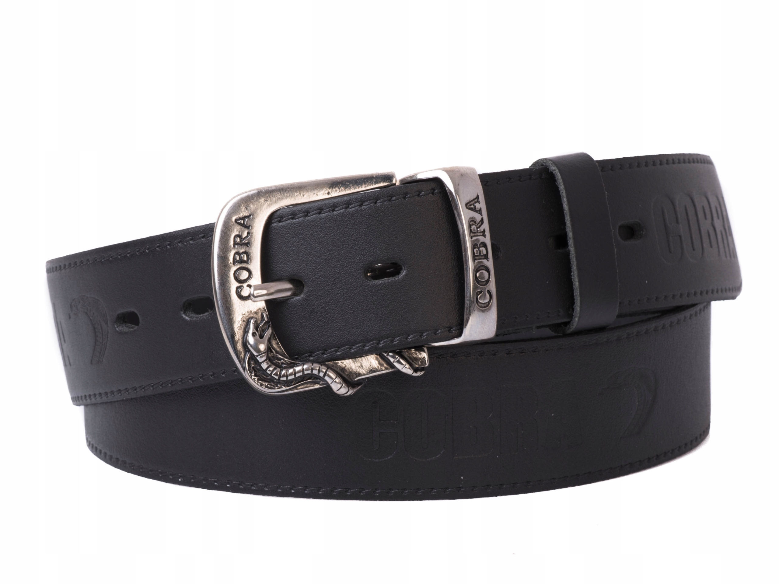 

Męski pasek do spodni Skórzany 4cm Cobra |110obw