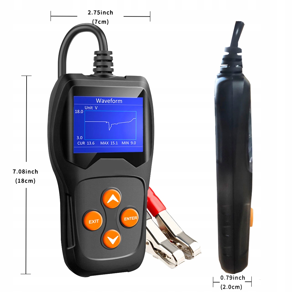 TESTER DO AKUMULATOROW 12V Konnwei KW600 Druk Producent code 781791035128