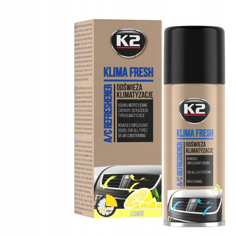 K2 KLIMA FRESH -LEMON- ODŚWIEŻANIE KLIMY *150 ML*