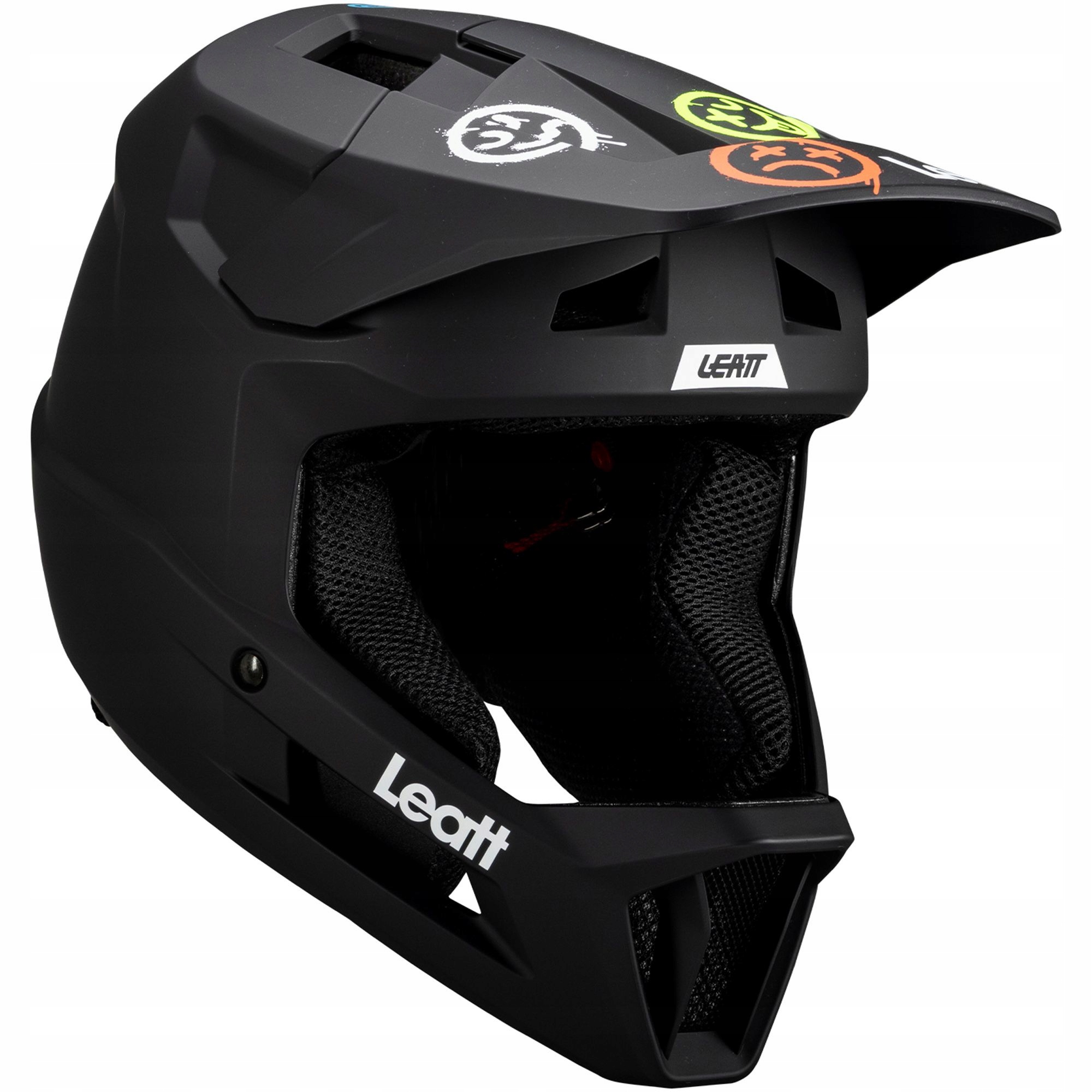 Młodzieżowy Kask Rowerowy Fullface Leatt Mtb Gravity 1.0 Black Junior Xxs
