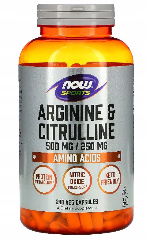 Now Foods L-arginin & L-citrulin 240 kapslí