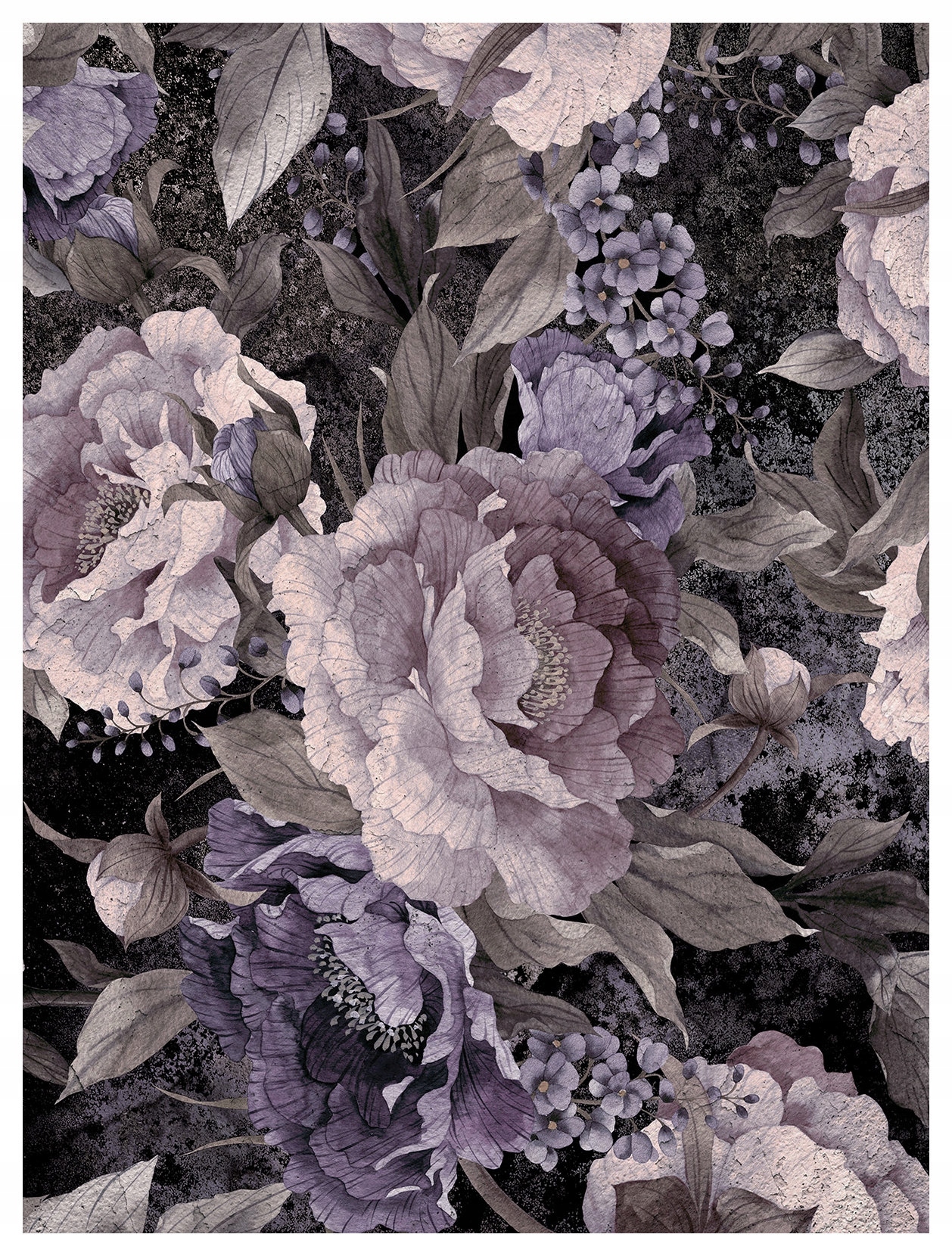 Vliesová fototapeta Pivoňky Elegance temnoty a světla 184x254 lepidlo