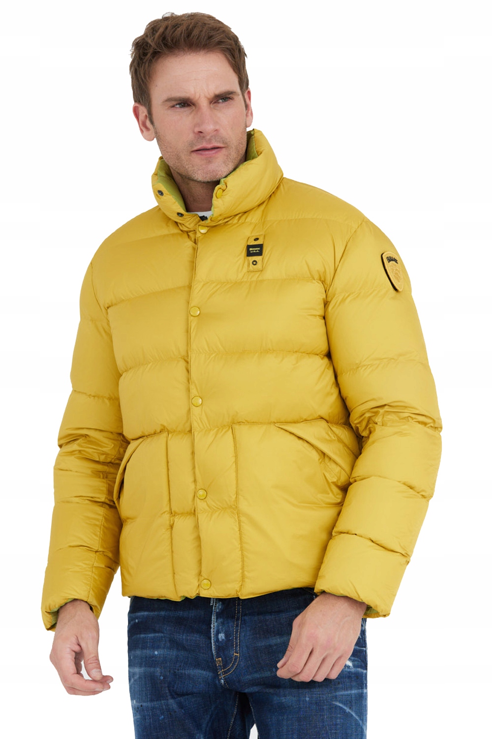 Blauer Žlutá pánská péřová bunda Fletcher, velikost M