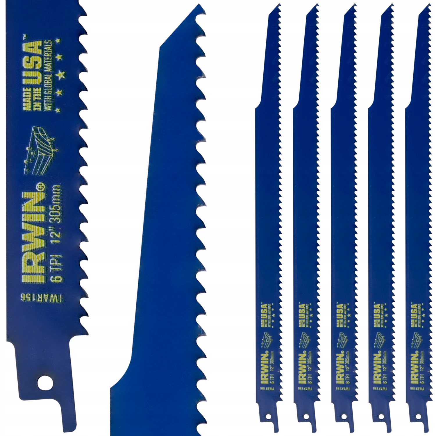 Irwin Pilový List Pro Šavlovitou Pilu Dřevo S Hřebíky 300 mm 5 ks