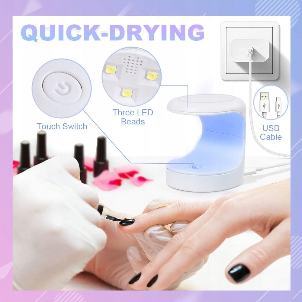 MINI LED UV PRZENOŚNA LAMPA DO PAZNOKCI Z USB Marka inna marka