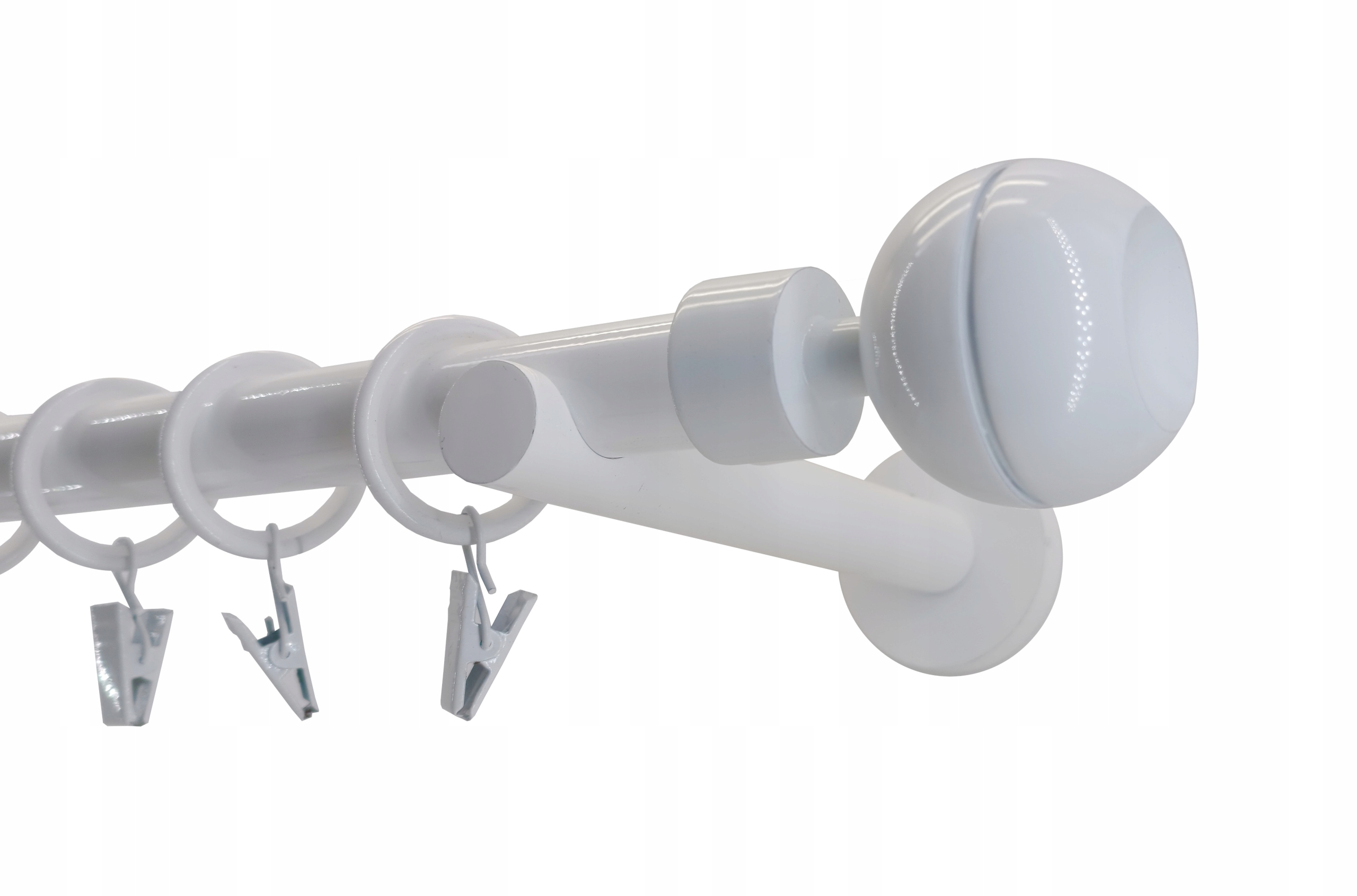 Jednoduchá garnýž Kovový 19 mm Bílý 320 cm Kula Optic