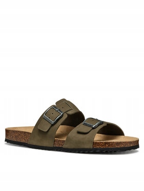 Geox Khaki pánské pantofle Geox Ghita