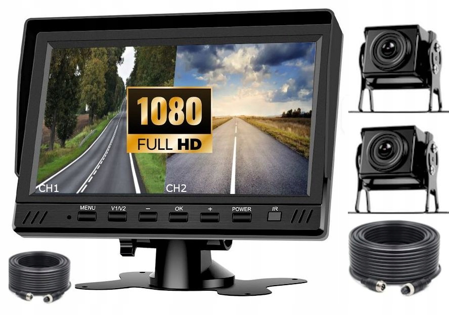 Monitor Cúvacej Kamery S Nahrávaním Obrazu 1920X1080P Káble 10+5 Metrov