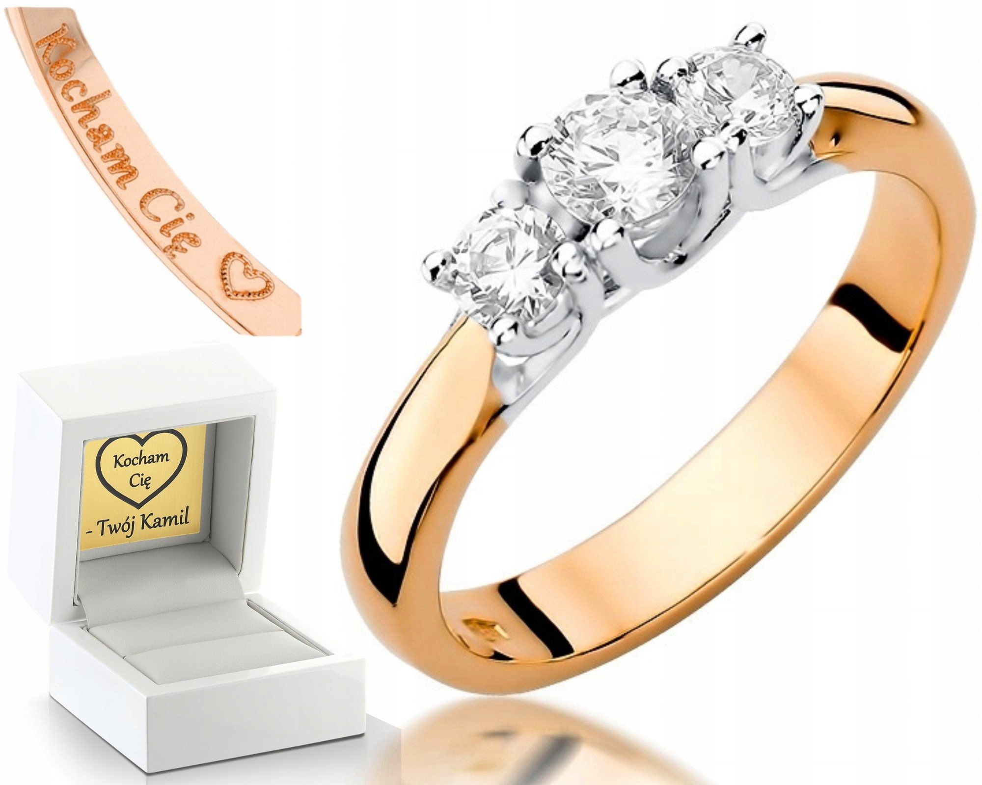 Růžové Zlato Prstýnek S Brilianty, Certifikát