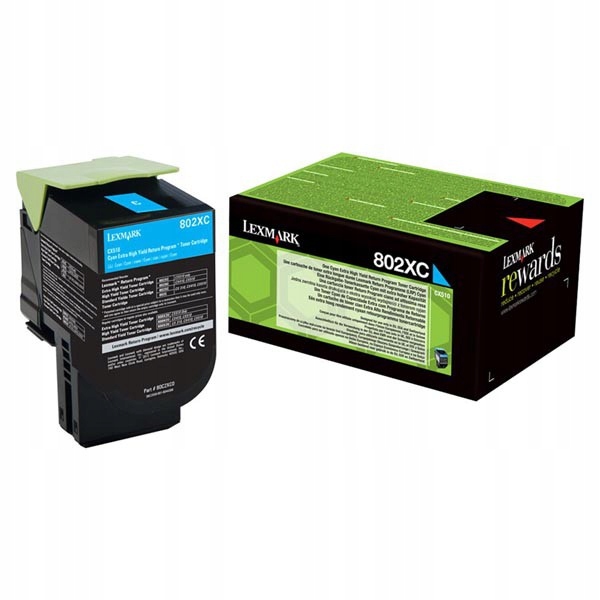 Toner Lexmark 802XC 80C2XY0 modrý (cyan)