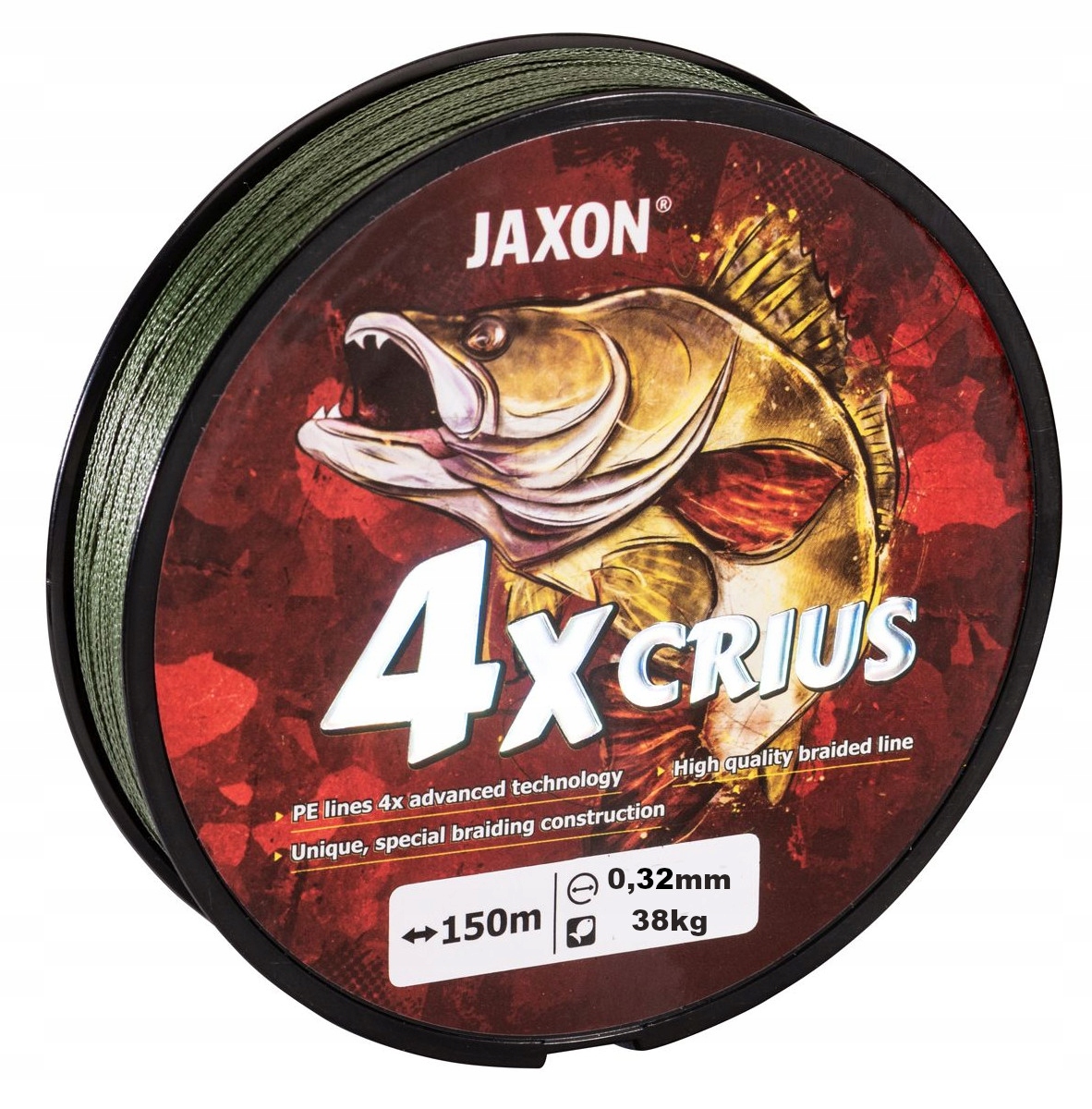Crius 4x Plecionka Jaxon 0,32mm 150m ciemnozielona