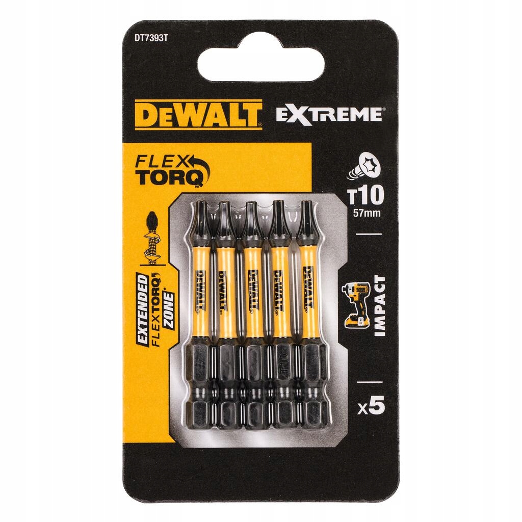 

DT7393T Dewalt Bity udarowe T10x50mm Torsion 5szt