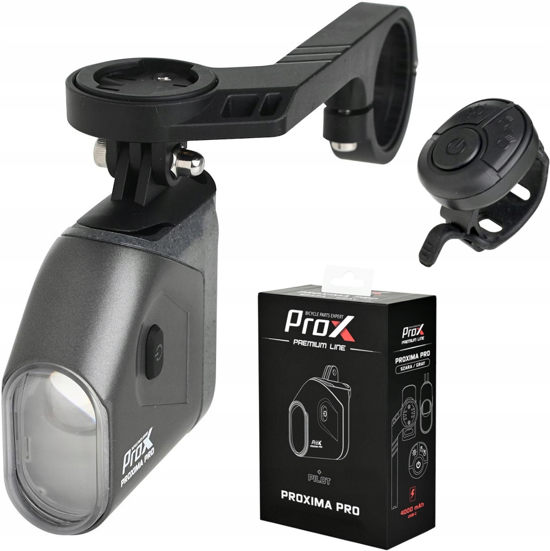Přední Světlo Prox Proxima Pro 1600 LM Pilot 4000 mAh Držák Garmin Usb-c