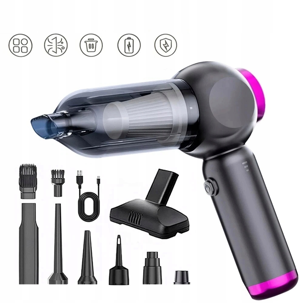 Vysavač Do Auta 16000PA Výkonný Multifunkční S Filtry