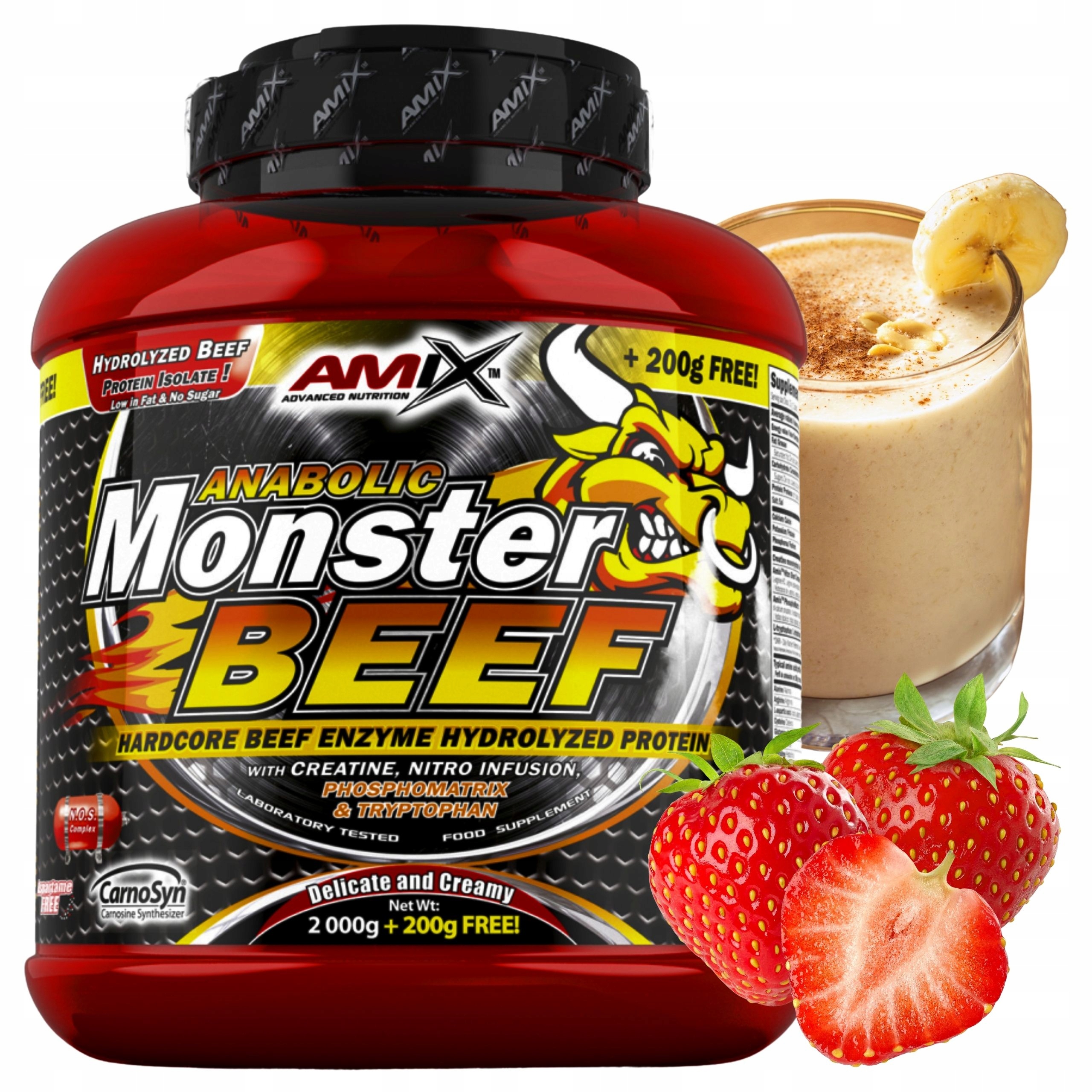Amix Anabolic Monster Beef Protein 90% Bílkoviny Hydro Beef 2.2 kg