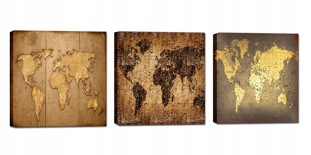 

Obrazy Mapa Mapy Zestaw Komplet 120cm