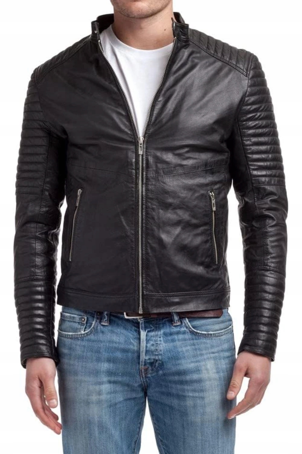 Pánská bunda Chyston kožená černá pilotka klasická vel. XL