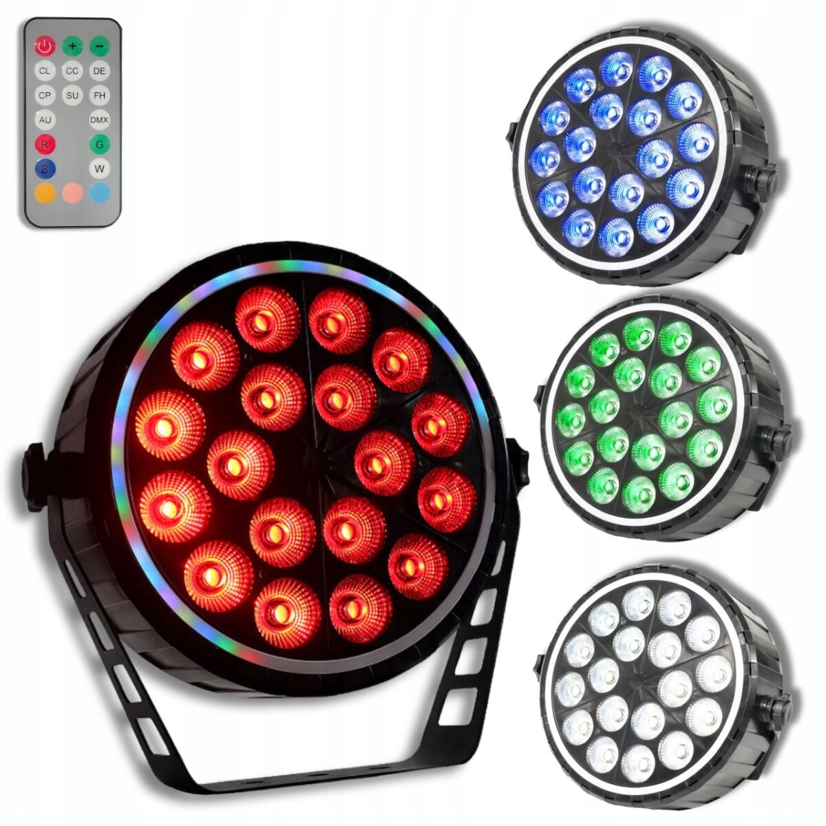 Reflektor Led Par Sceniczny Ring 18x10W Rgbw Klub Dj Teatr Impreza Mocny