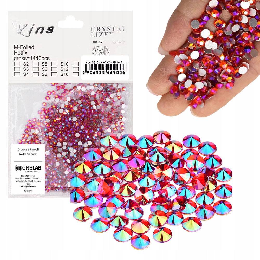 CYRKONIE SZKLANE DO PAZNOKCI CRYSTAL SS3 1440szt