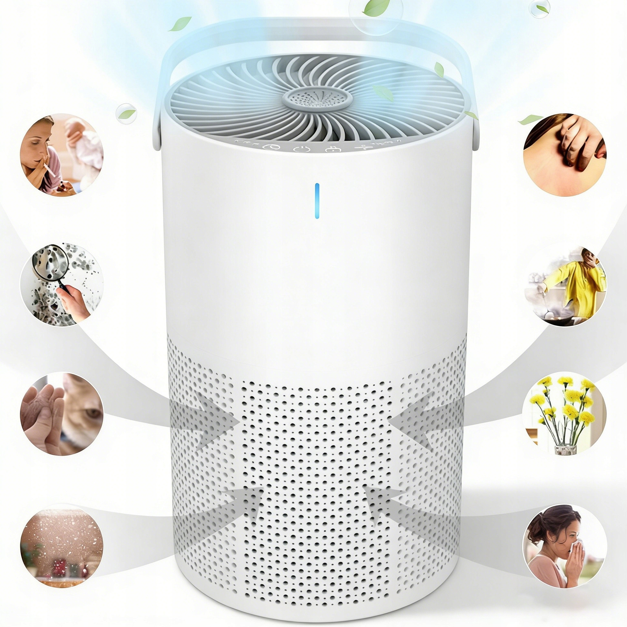 Oczyszczacz powietrza Hepa smog smoke Filtry Pure Air Dual channel&360 °air vents