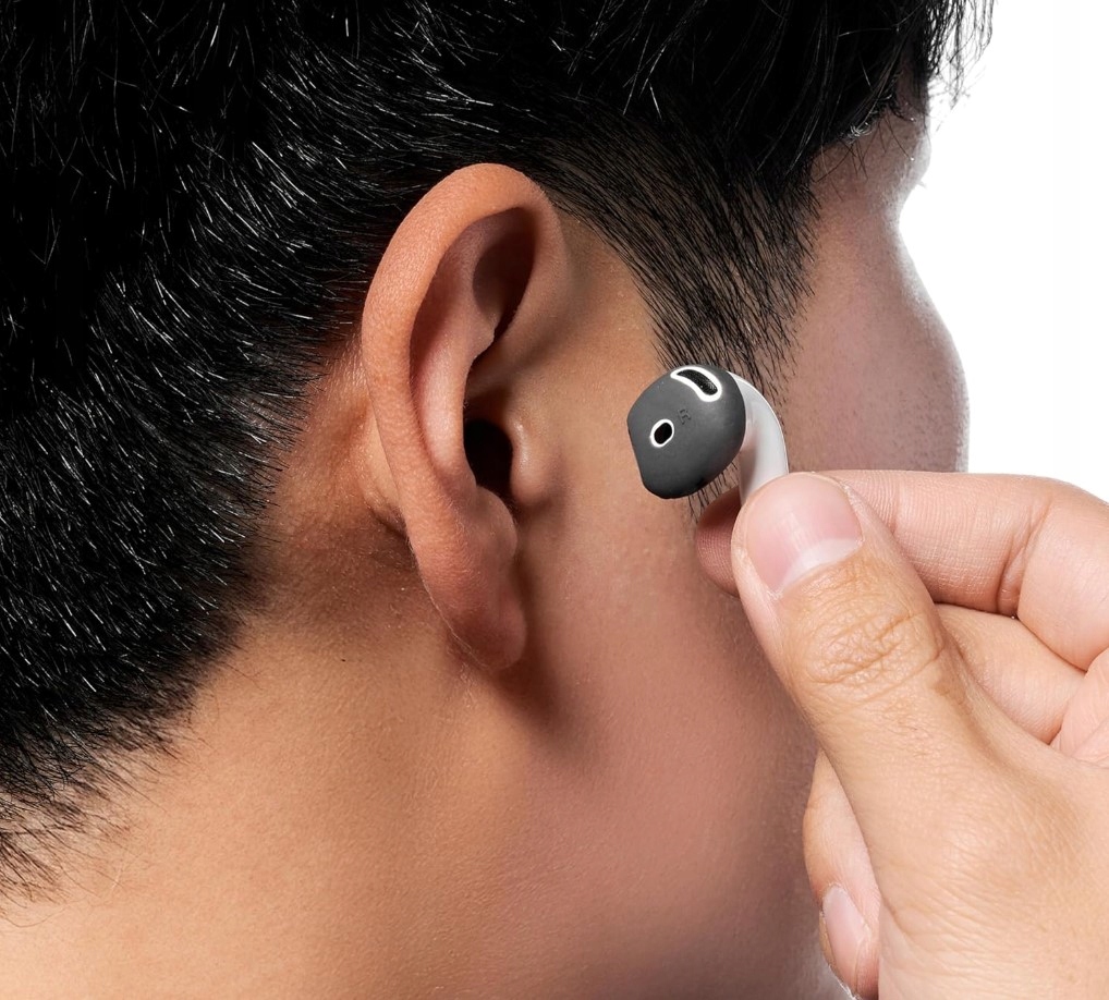 GUMKI NAKŁADKI WKŁADKI ULTRA SLIM DOUSZNE EAR TIPS DO APPLE AIRPODS 4 Kolor dominujący biały