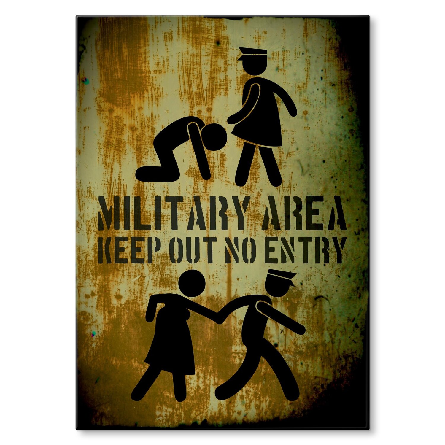 Kovový plakát Vojenská oblast Dárek 22 x 31 cm