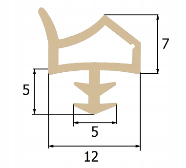 Uszczelka uszczelki do drzwi drewnianych KD 14 25m Marka inna