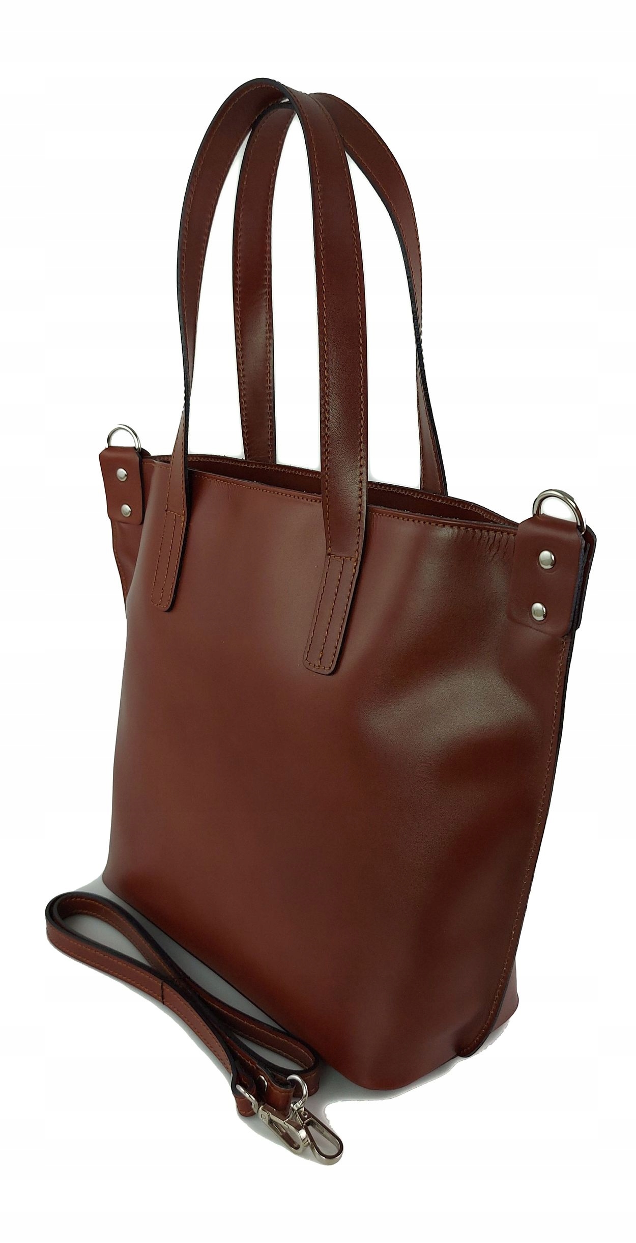 Vera Pelle Włoska Skóra Kufer SHOPPER Brąz Kod producenta SB586M