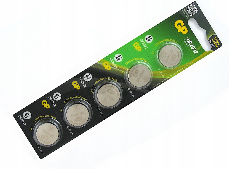 BATERIA CR2032 alkaliczna GP - 5 SZTUK - blister