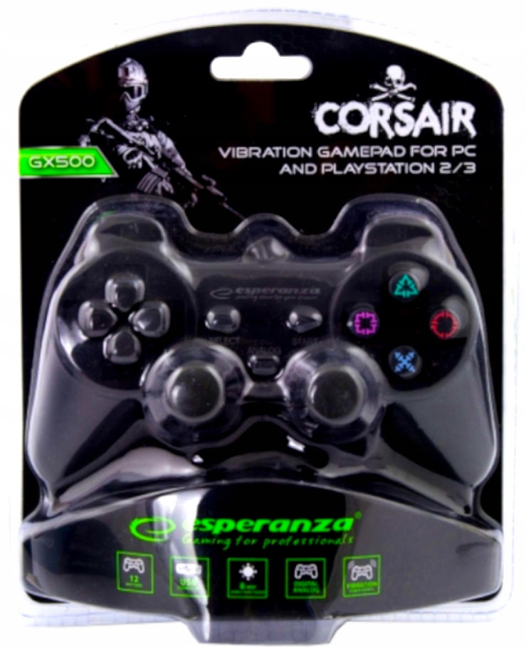 

Gamepad Pad Przewodowy Nowy Corsair PS3 Esperanza