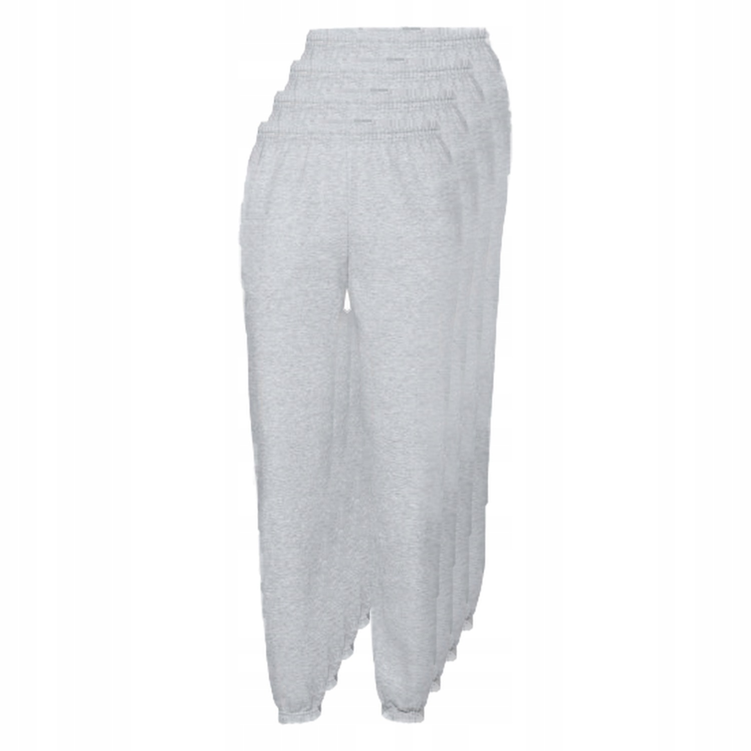 4x Pánské tepláky se stahovacím lemem Fruit Of The Loom šedé S