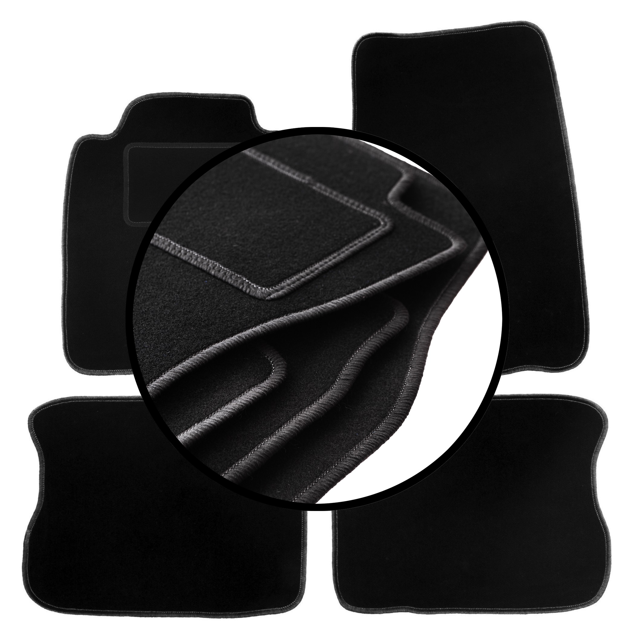 Velurové koberce komplet pro: Volvo 240 260 kombi, sedan (1974-1993)