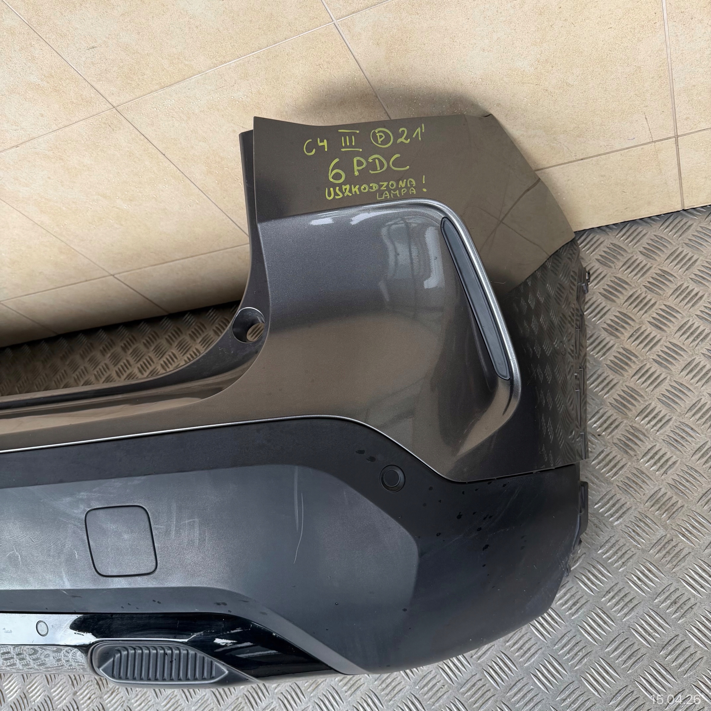 bumper rear complete CITROEN C4 III 2021 ROK 6 PDC