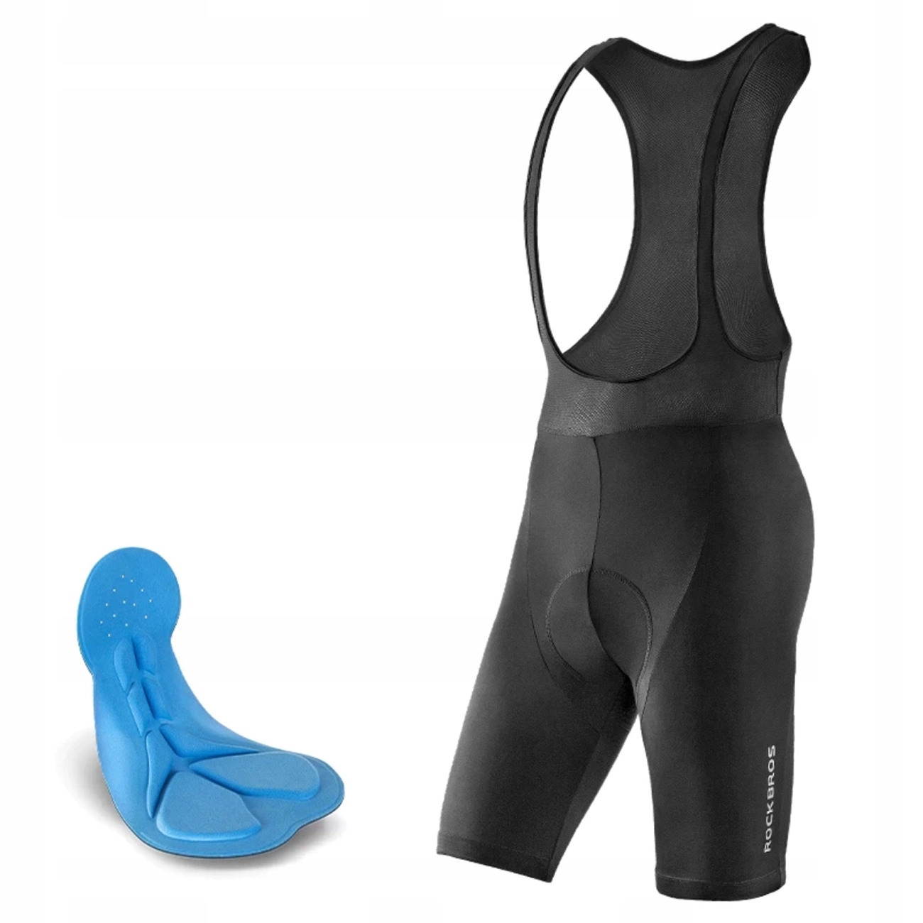 Kraťasy na kolo Rockbros s krátkými ramenními popruhy a vložkou XL