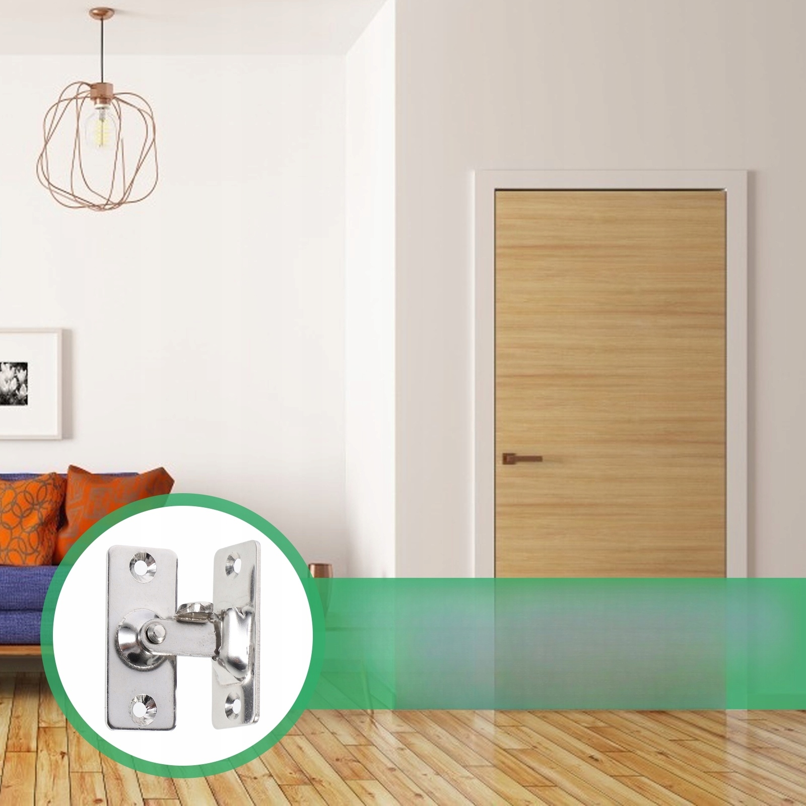 ZAMEK DO DRZWI PRZESUWNYCH NIERDZEWNY ZATRZASK ZEWNĘTRZNY Długość prowadnicy 0.5 m