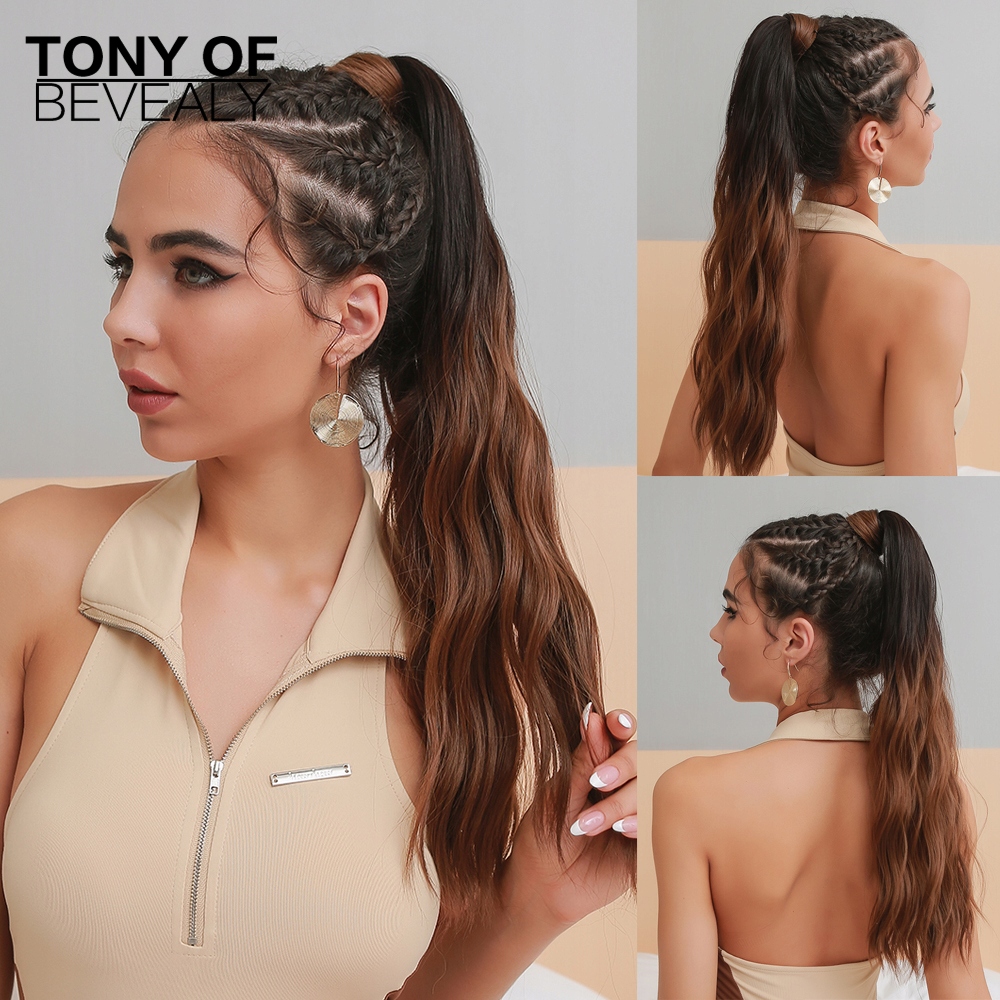 Hedvábný clip in Wrap Around Ponytail čokoládové ombré