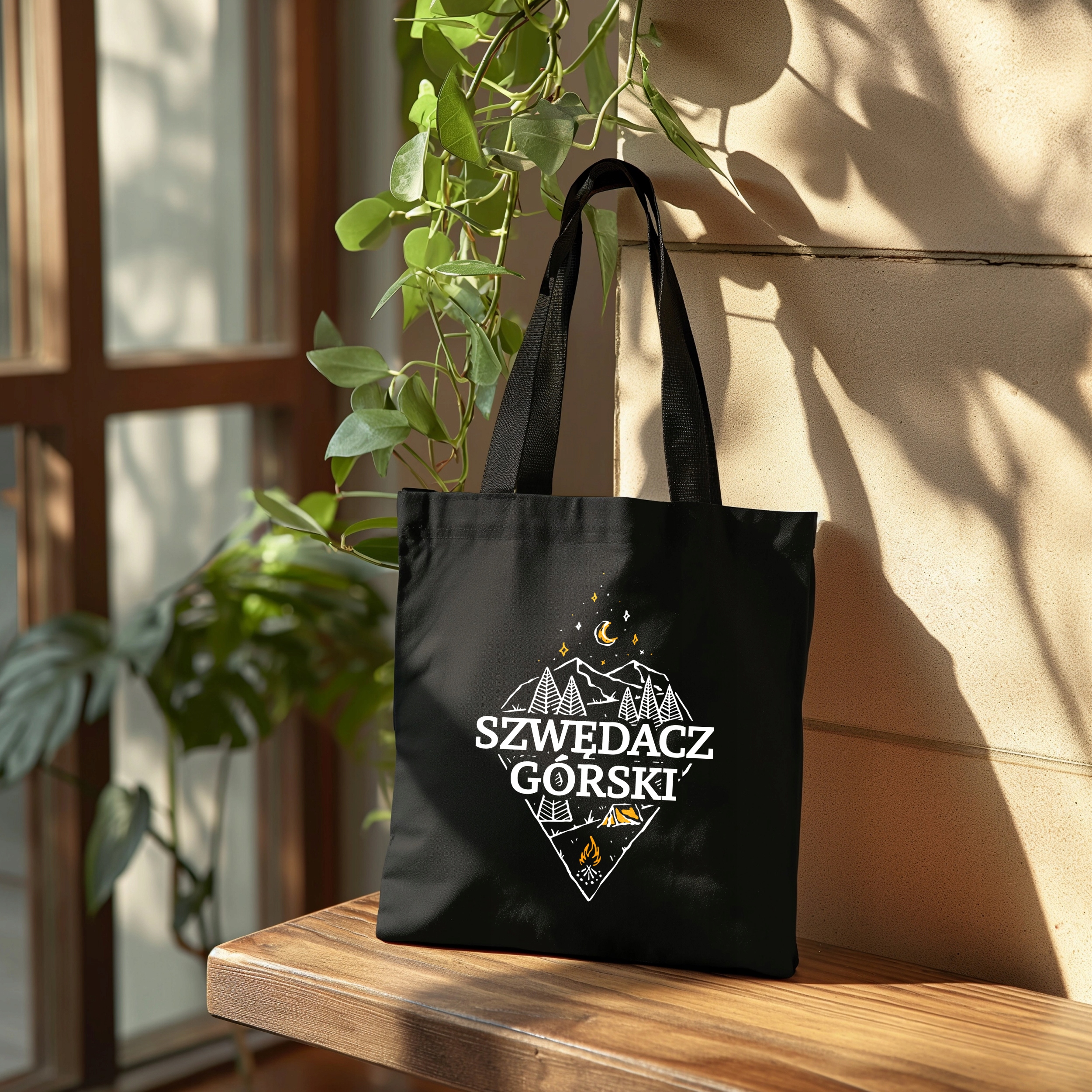 TORBA NA RAMIĘ Z NADRUKIEM SZWĘDACZ GÓRSKI GÓRY WIELBICIEL MIŁOŚNIK GÓR Marka inna