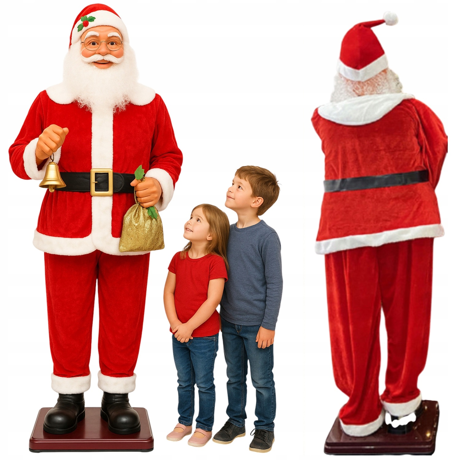 Obrovský Mikuláš 180 cm Figúrka Tancuje Spev Dekorácia Vianoce Vianoce
