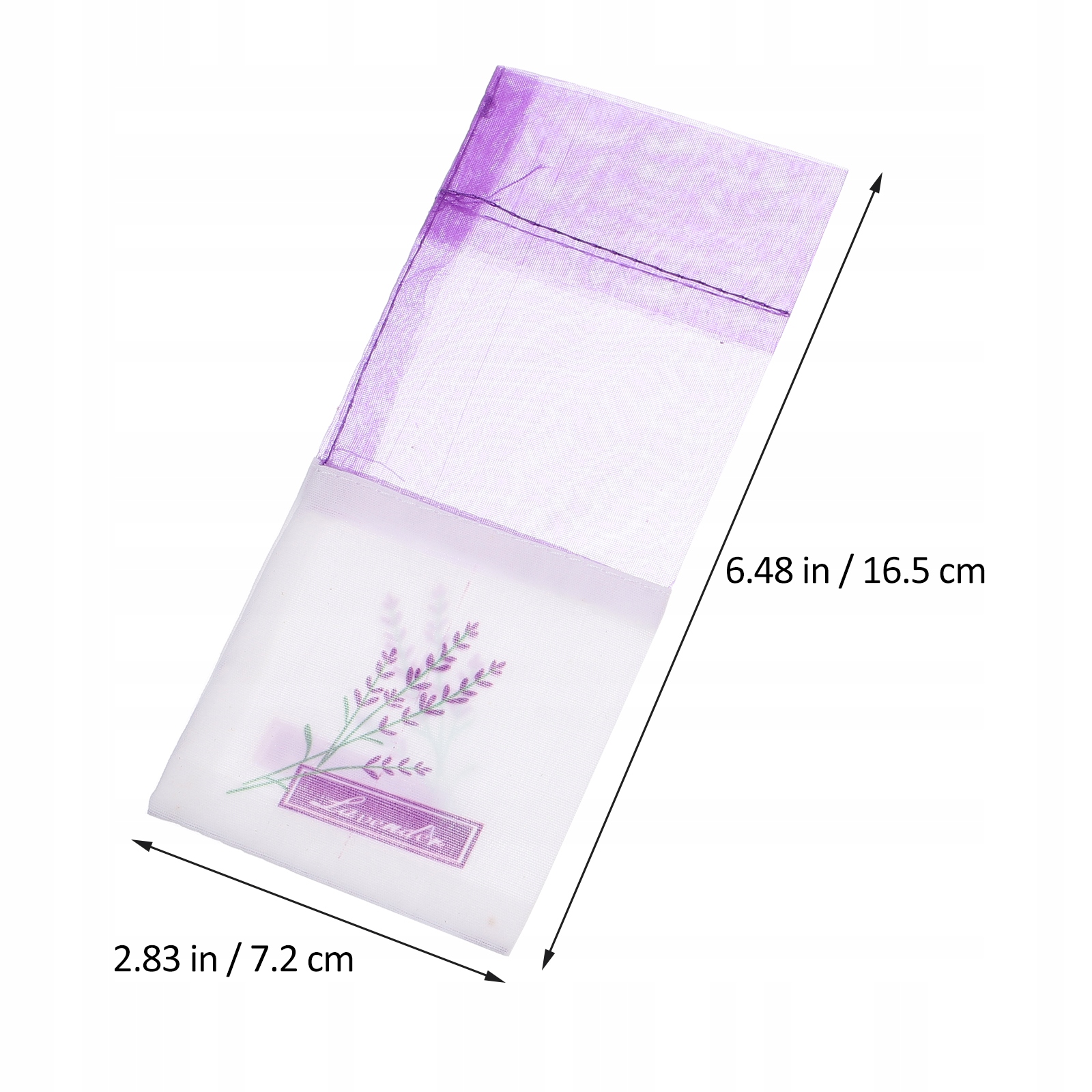 SASZETKI PUSTE WORKI LAWENDOWE ORGANZA 25 SZT Szerokość produktu 7 cm