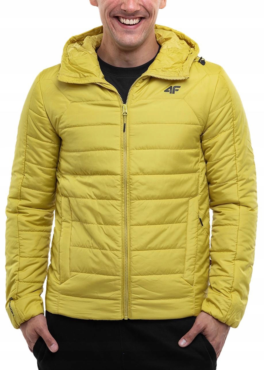 4F Zimní bunda pánská s kapucí péřová pohodlná teplá vel M