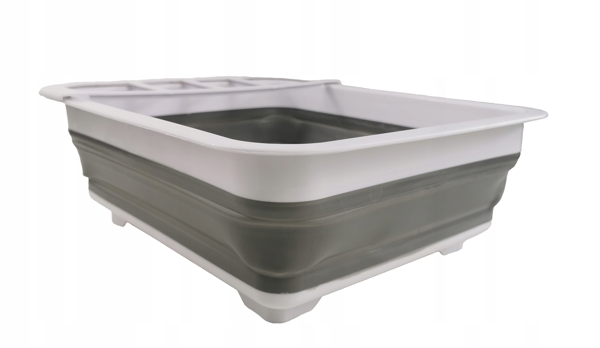 SUSZARKA DO NACZYŃ DUŻA STOJĄCA OCIEKACZ Z TACKĄ JEDNOPOZIOMOWA SILIKONOWA Typ do zlewu jednopoziomowa składana