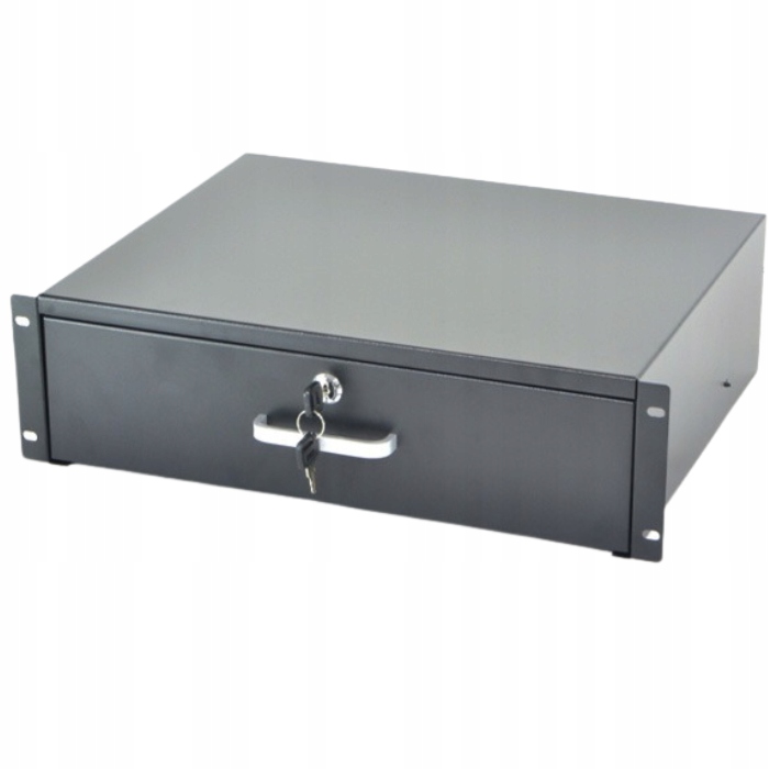 Šuplík Do Skříně Rack Uzamykatelná Na Klíč 3U Kov