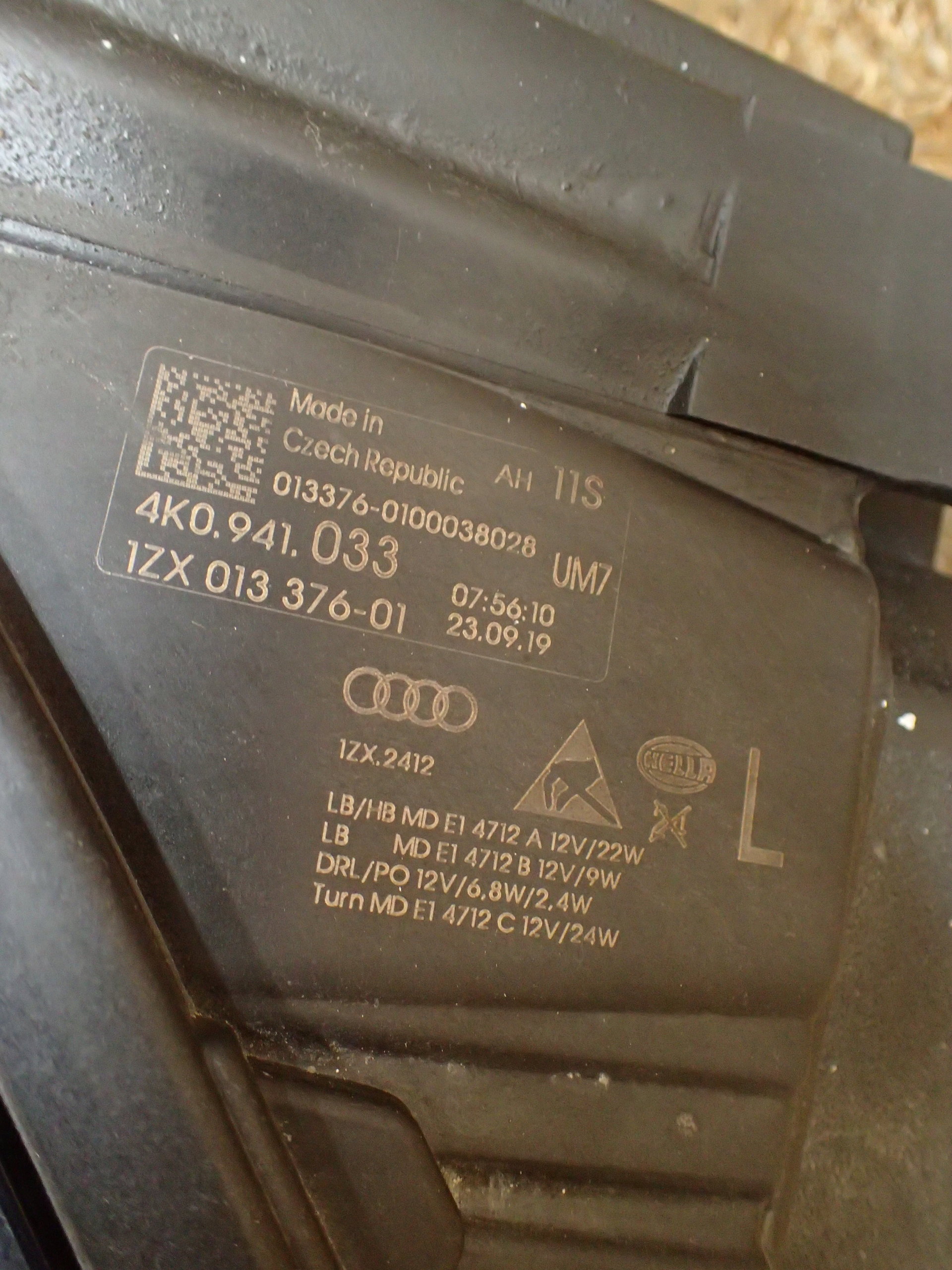 LIGHT FRONT LEFT AUDI A6 C8 4K FULL LED 4K0941033
