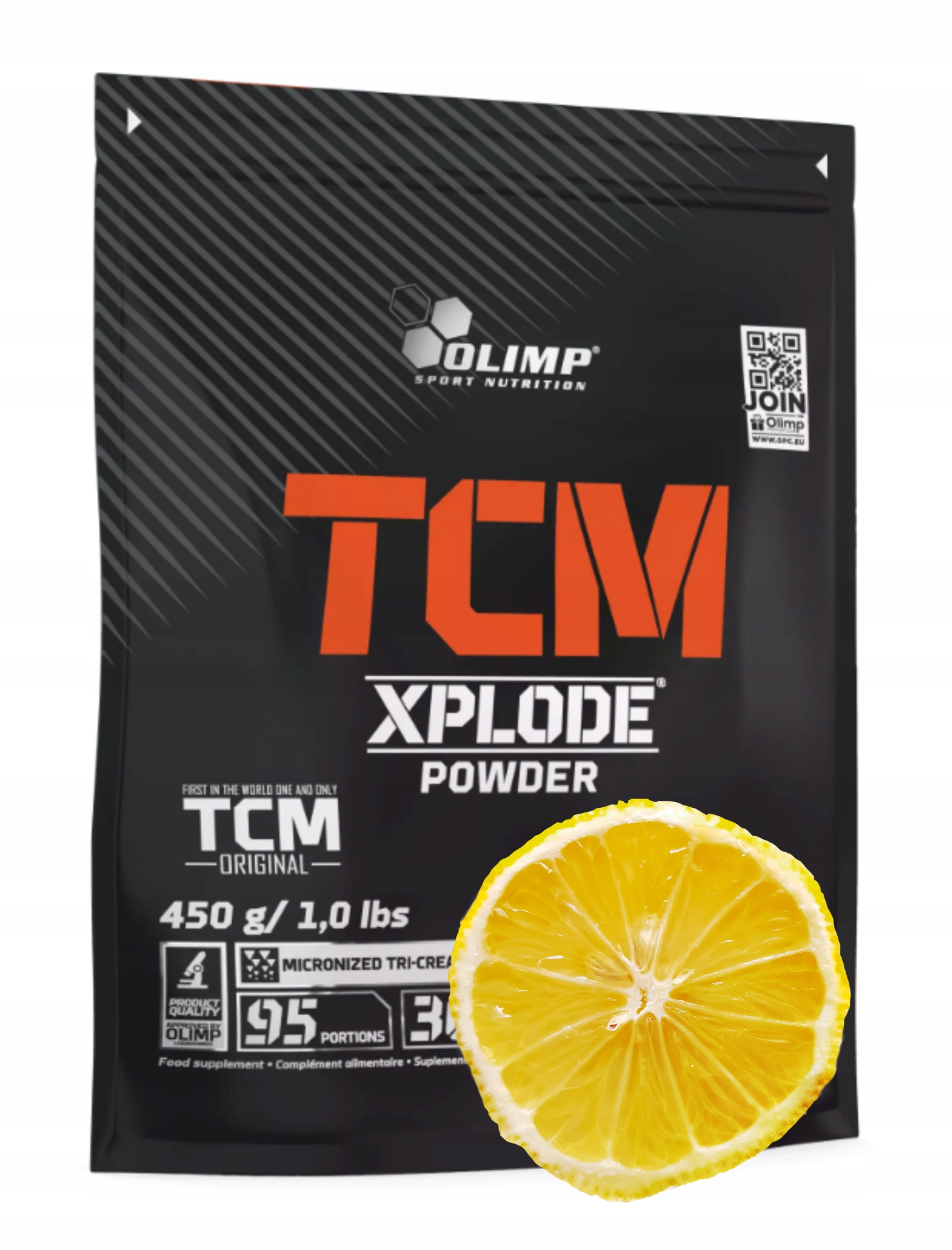 Olimp Tcm Xplode Powder 450g Citron Kreatin jablečnan Síla Kreatin Silný