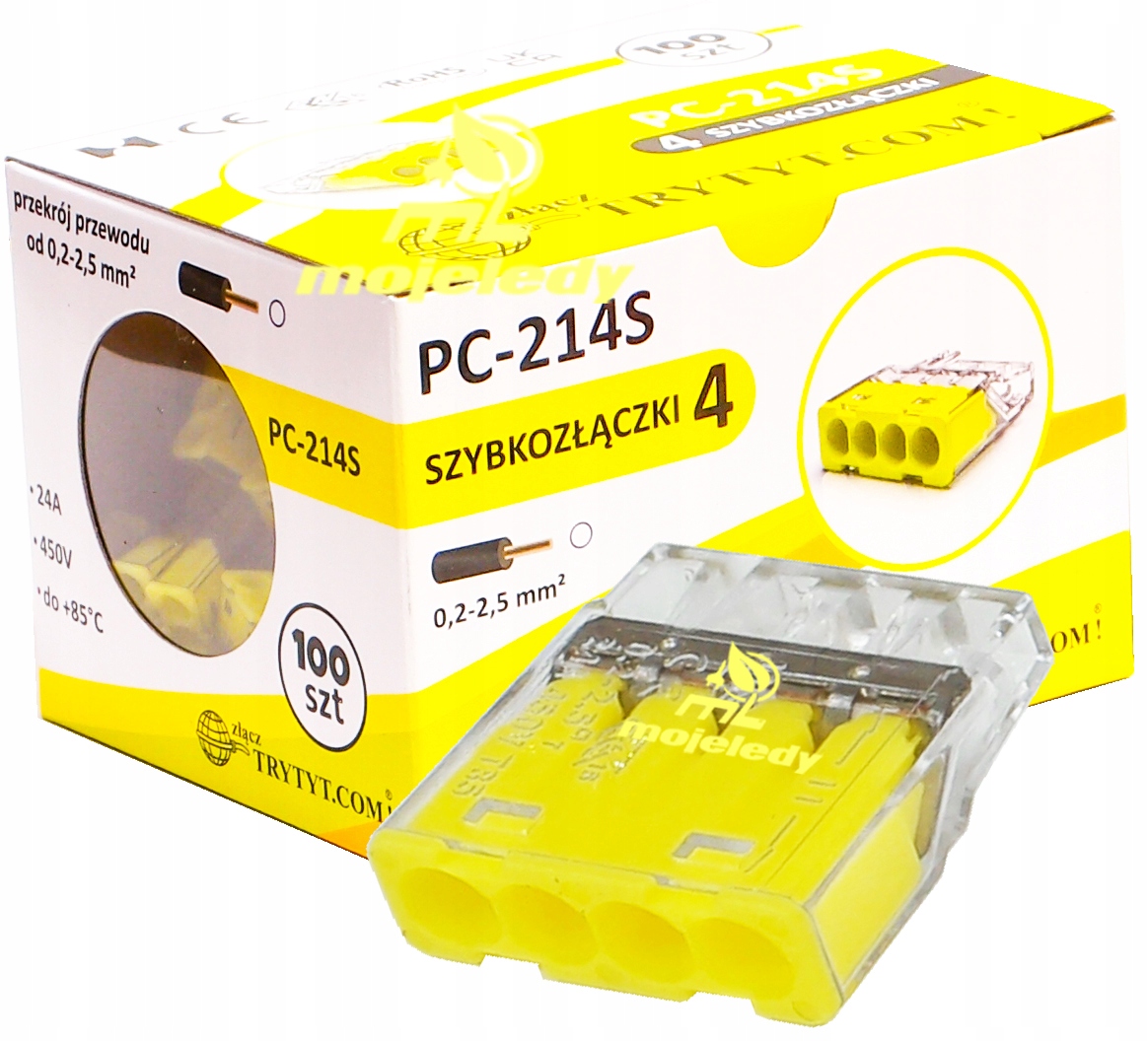 100 x elektrická rychlospojka 4x2,5 mm 100 ks spojka